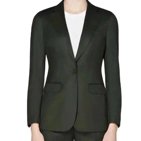 SUISTUDIO Cameron Single Breasted Wool Jacket in Black Size 32S - Picture 1 of 6